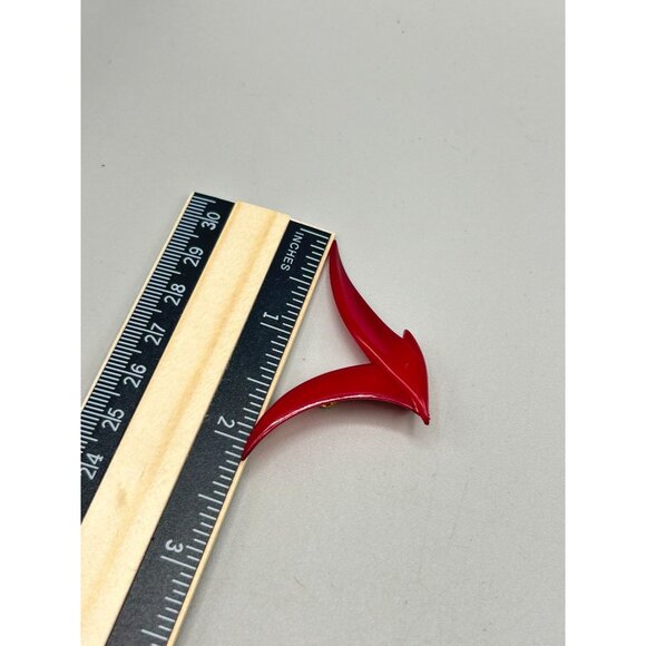 Red Lucite Seagull Brooch Made in Denmark Signed B+D Buch & Deichmann MCM Brooch - Picture 5 of 5